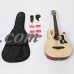 Ktaxon DK-38C Basswood Acoustic Guitar + Bag + Straps + Picks + LCD Tuner + Pickguard + String Set   